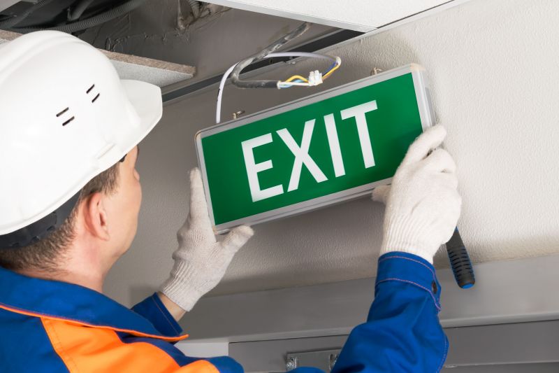 Fire Exit Sign Installation